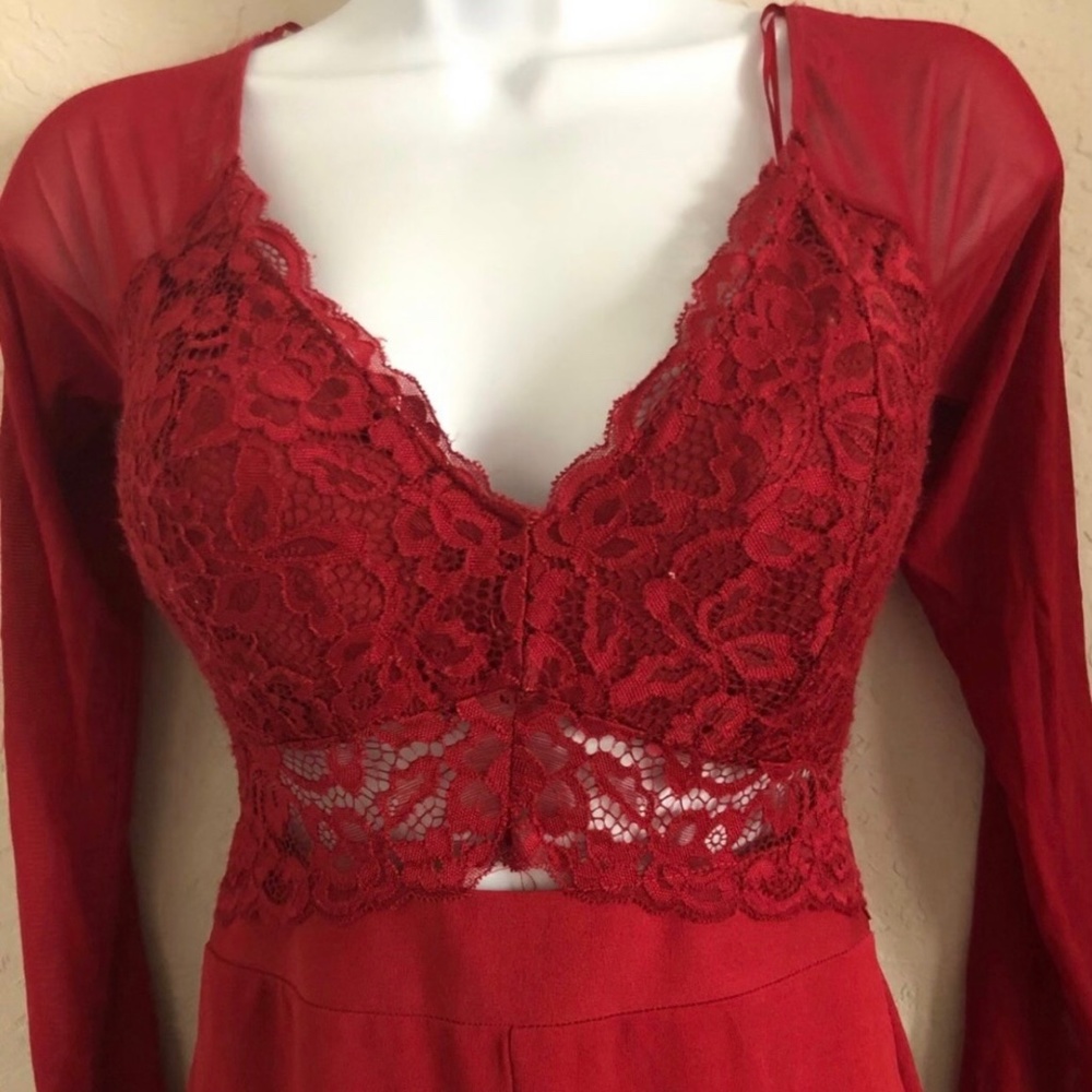 Haute Monde Red Jumpsuit